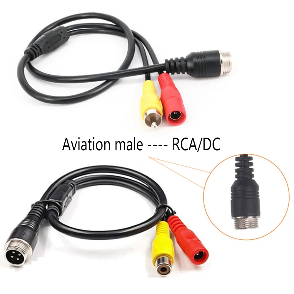 One point two Car Video Cable aviation male head extension cable car audio cable to RCA DC Male Connect Car Monitor DVD