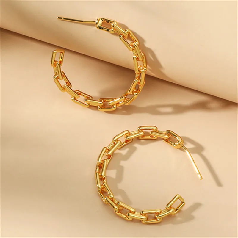 MANGOSKY Fashion Chain Cold Wind Street Earrings Women Cool Girl Gift Party