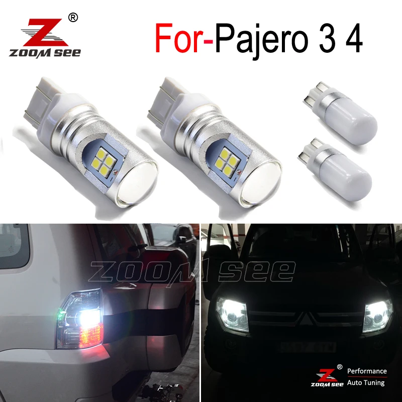 Buona LED Bianco esterno inversione di coda lampadina piastra parcheggio laterale della luce per Mitsubishi Pajero Shogun Montero MK3 MK4 3 4