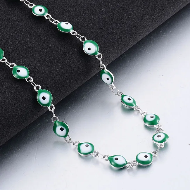 Edelstahl-Damenkette, neu, 6 mm, geklebte Halskette, verschiedene Farben, individuell anpassbar – Detail 5
