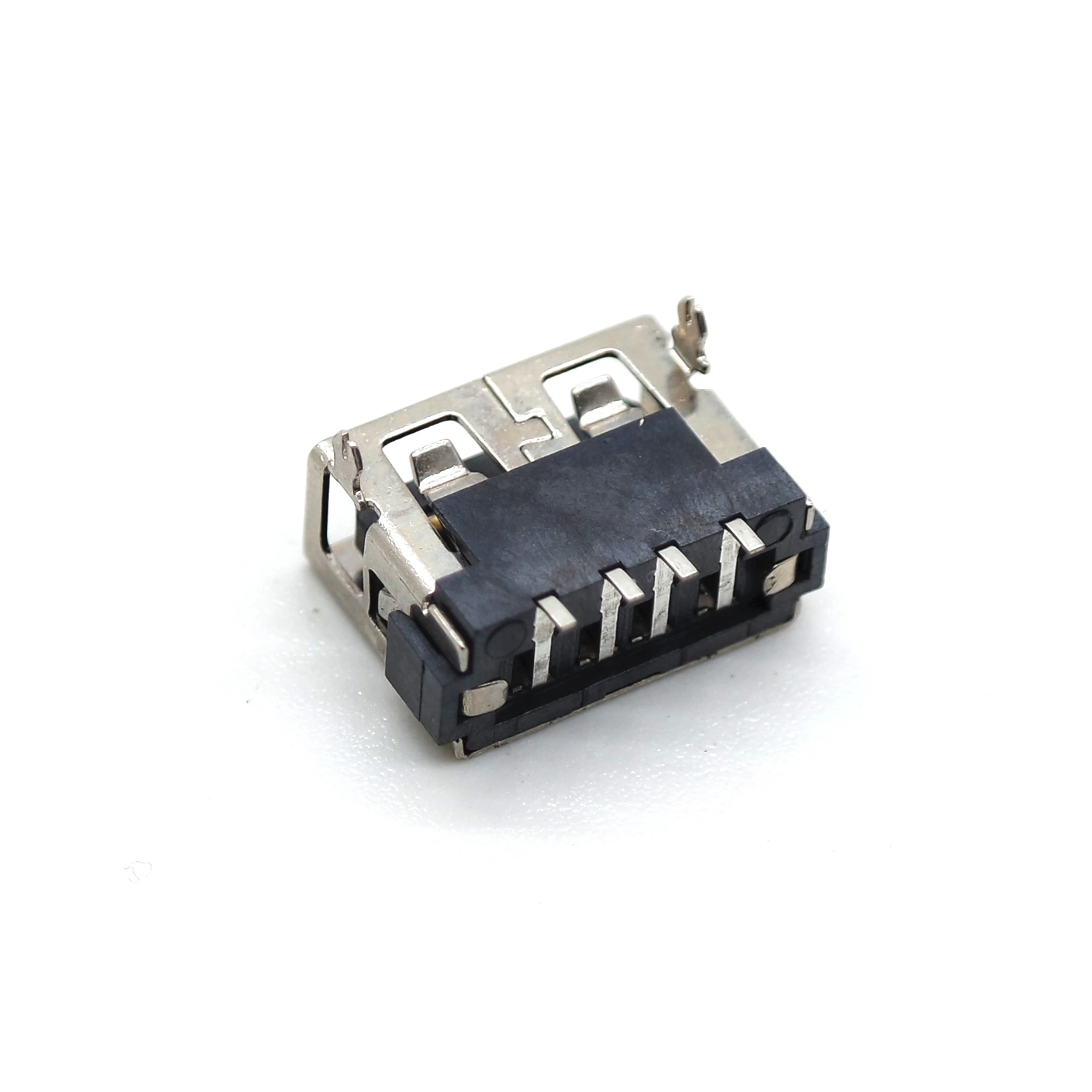 10PCS USB female connector AF10 straight pin front 2 pin a type USB 90 degree horizontal 4P patch 6.3h socket