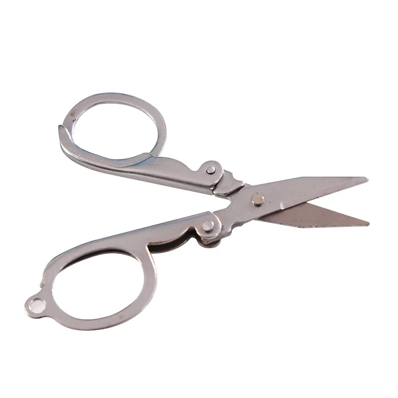 Portable Trauma Scissors Folding Steel Cutting Tool for Office Stationery Student Handmade Crafts Camp Hike Travel First Aid Kit