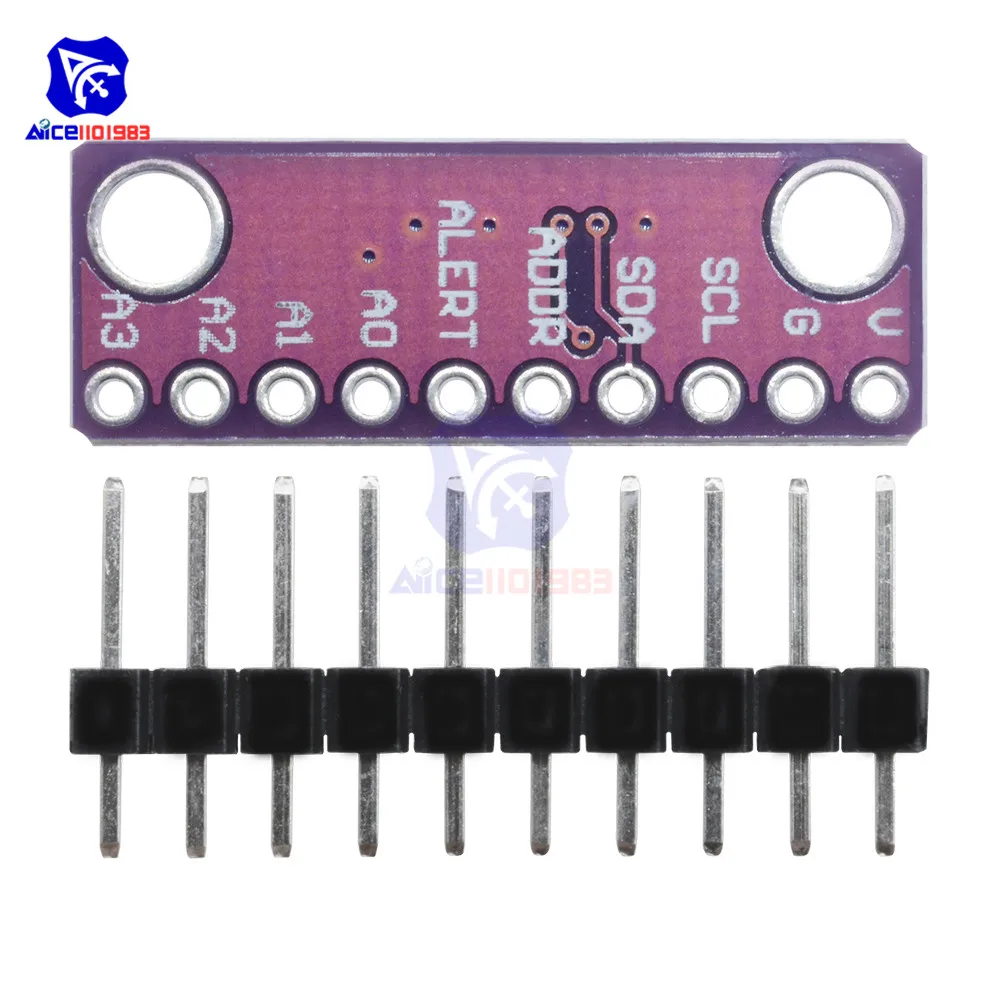 diymore DC 2 -5V 4 CH ADS1115 Module ADC with Pro Gain Microcontroller 16 Bit Amplifier Board for Arduino I2C IIC ADC AVDD
