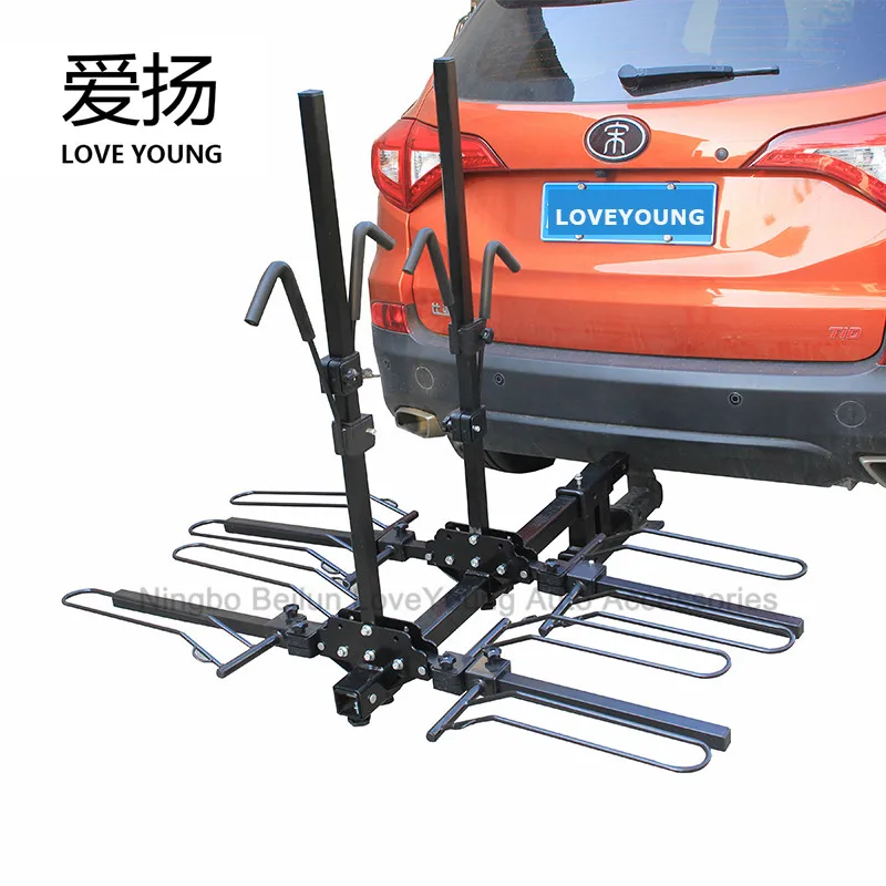 Factory Wholesale Load 4 Bikes Bike Carrier Platform Hitch Mount Bicycle Rack Fit 2 inch Receiver