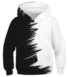 3D Print Black White Landscapes  Kids Hoodies Teen Sweatshirt Boy Girl Winter Clothes Casual Long Sleeve Children Pullover Tops