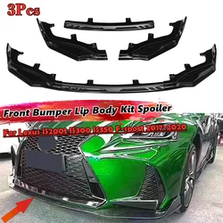 3Pcs Car Front Bumper Splitter Lip Spoiler Diffuser Body Kit For Lexus IS200t IS300 IS350 F-sport 2017 2018 2019 2020