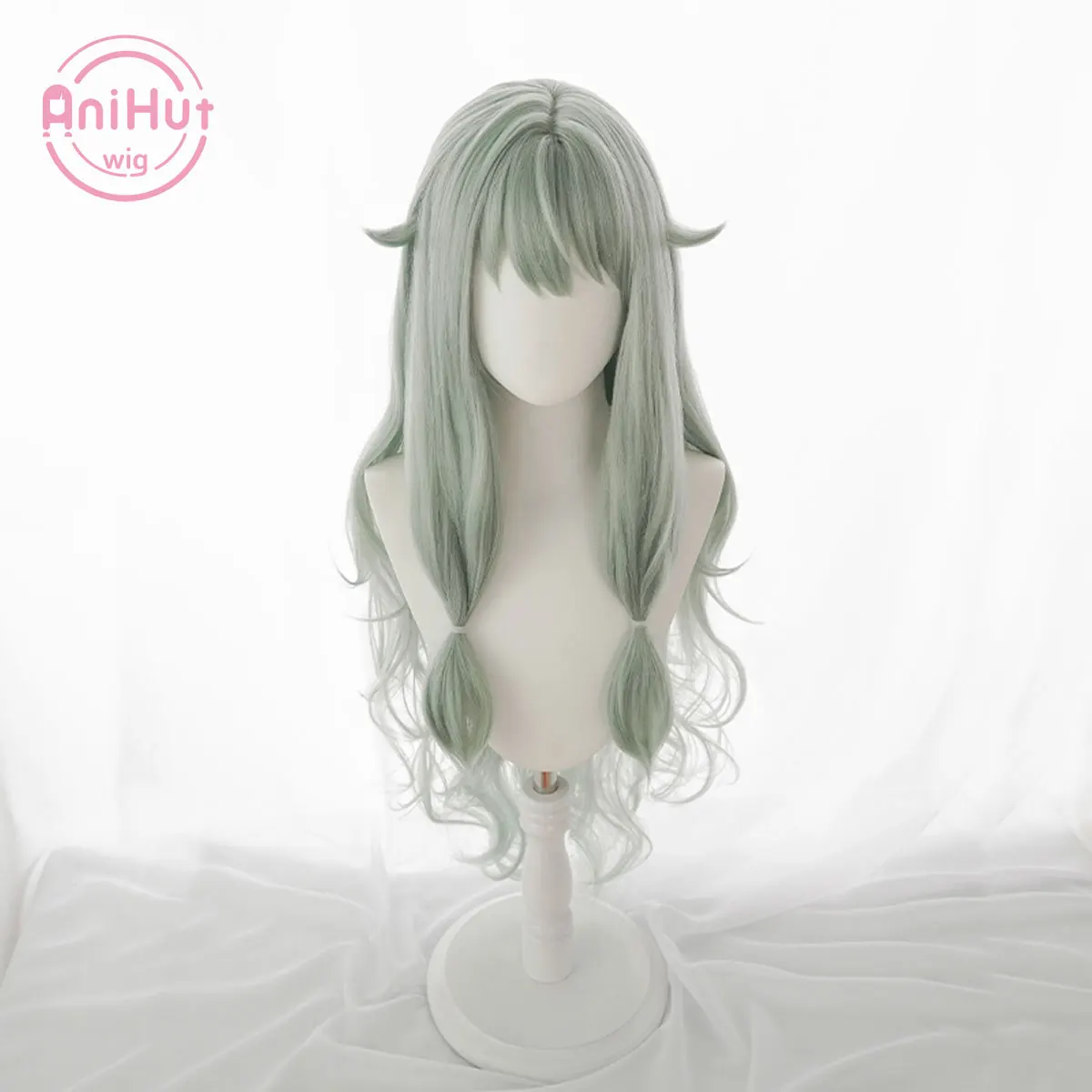 【AniHut】Kusanagi Nene Green 80cm Wavy Cosplay Wig Project SEKAI COLORFUL STAGE!  Heat Resistant Synthetic Cosplay Hair Kusanagi