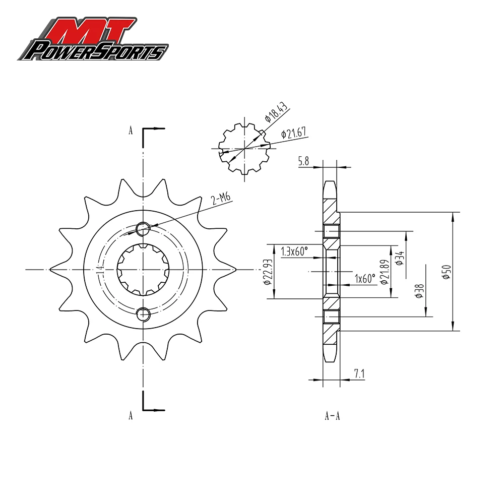 Motorcycle Chain Sprocket For Honda CRF250L CBR250 CBR300 XR250 Chain 520 Pit Bike Front Sprockets Motorcycle Accessories