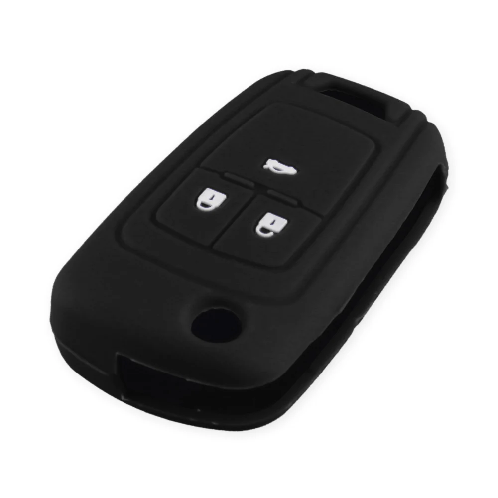 KEYYOU Silicone Car Key Cover for OPEL/VAUXHALL 433MHz for Astra J Corsa E Insignia Zafira C 2009-2016 Flip Remote Key Fob Case