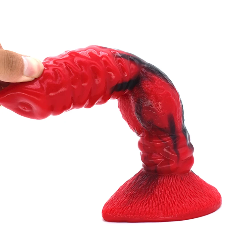 YOCY Animal Dildo Color Silicone Toys Realistic Wolf Fake Penis Adult Toys Fantasy Dildo Holder Masturbation Sex Toys For Women