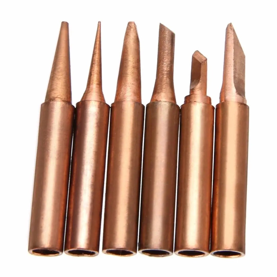 6 Chiếc 3C/SK/2.4D/B/K/Tôi Đồng Mỏ Hàn Đầu 900M-T Không Chì hàn Đầu Cho Bộ Hàn 936 937 938 969 8586 852D