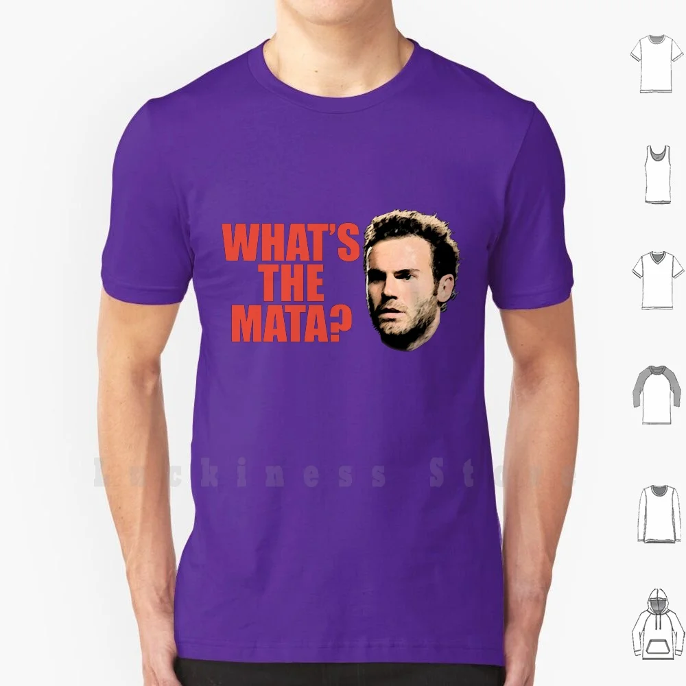 What's The Mata ? T Shirt DIY 100% Cotton 6xl Juan Mata Football Soccer Falcao Van Persie Di Maria Van Gaal Red City Old