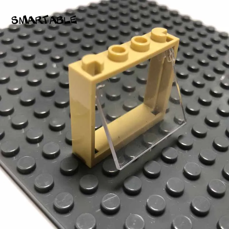 Smartable 窓枠 1x4x3 ビルディングブロック MOC 部品 DIY ハウスレンガのおもちゃ互換性のある主要ブランド 60594/4530589 おもちゃ 20 ピース/ロット