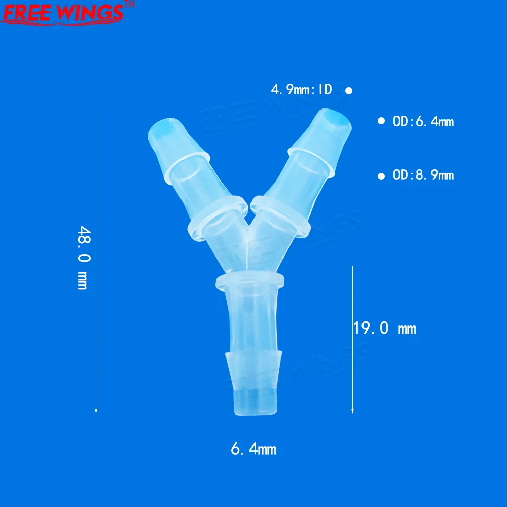 Conectores plásticos PP tipo Y, Pagoda Tee Joints, Aquário, Aerador de tanques, Bomba de ar, Divisores de mangueira, 3.5-19.5mm, 1 pc, 3 pcs, 5pcs