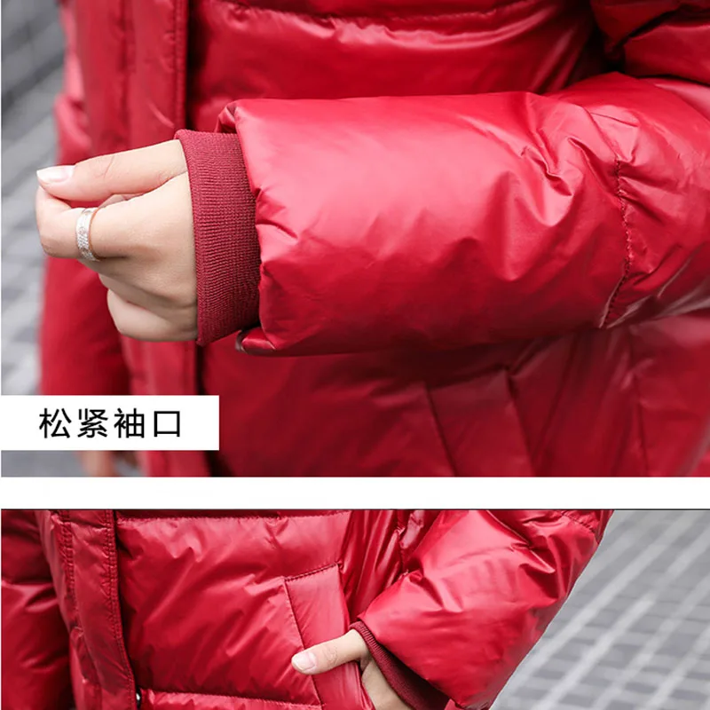 2023 Autumn Winter 90% White Duck Down Long Women Coat Female Thick Warm Parkas Women Down Hooded Jacket Women