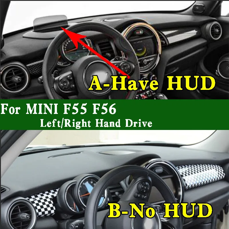 For MINI Cooper D S F55 F56 Cabrio Dashmat Dashboard Cover Instrument Panel Sunscreen Insulation Pad Anti-Dirt Proof Dash Mat