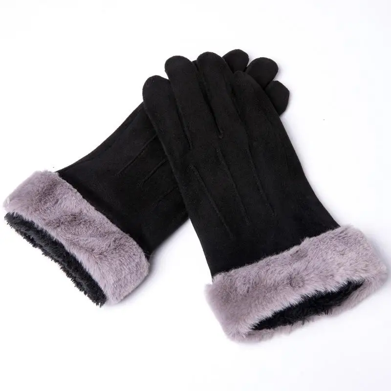 Guantes de invierno para mujer, de algodón, para viento y frío