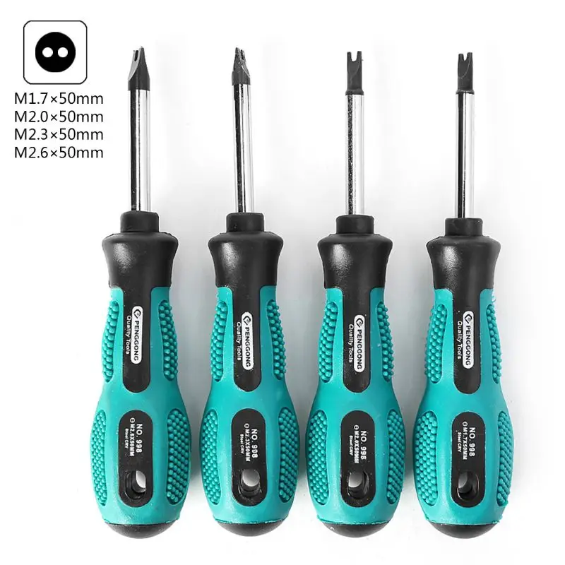 4Pcs Screwdriver Set Screwdriver Bits U Fork Type Magnetic Slotted Screw Driver Multifunctional Hand Tools Set