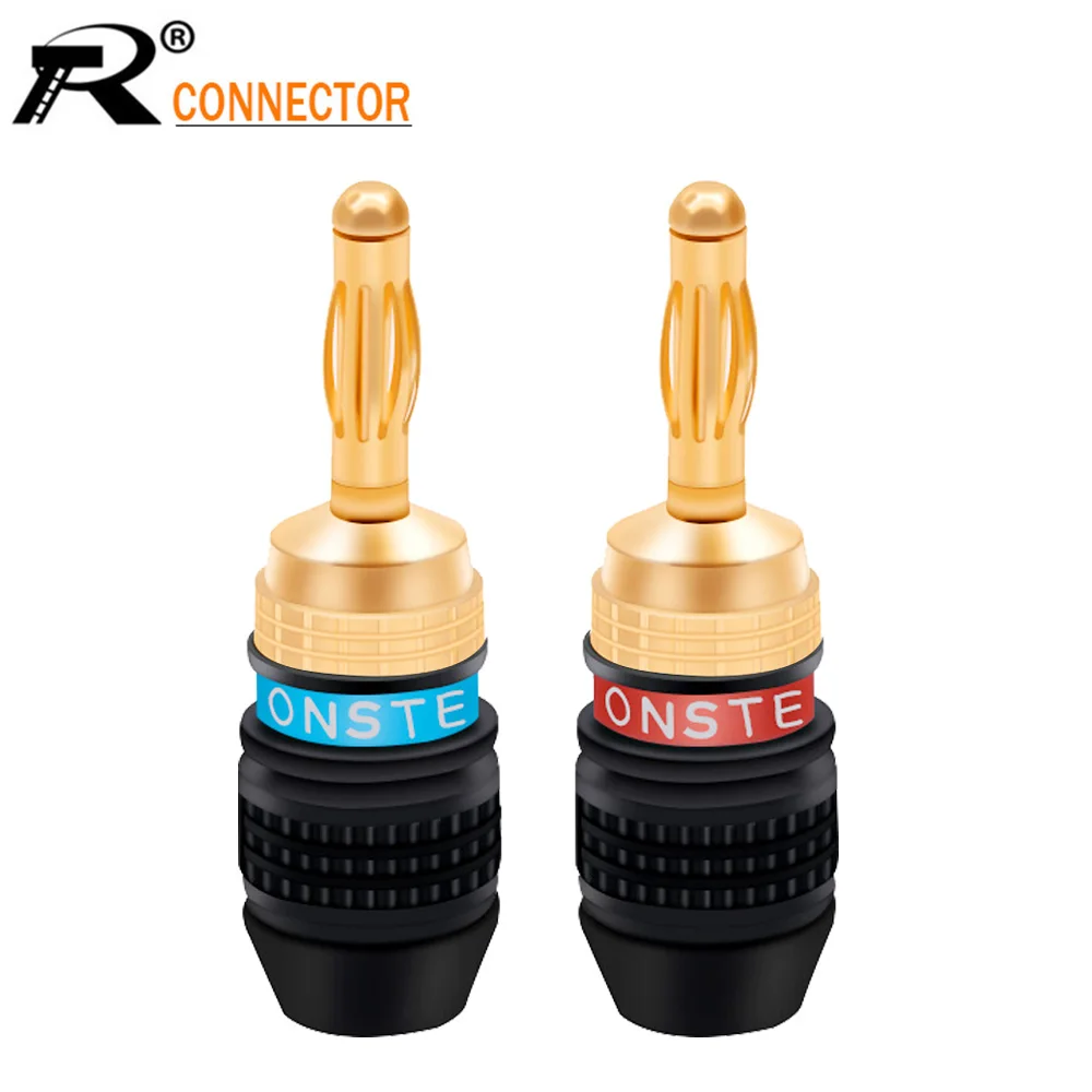 2pcs BIG SALE R Banana Plug Connector Speaker Corrosion-Resistant Banana Connector for Audio Video Amplifier Speaker Cable Jack