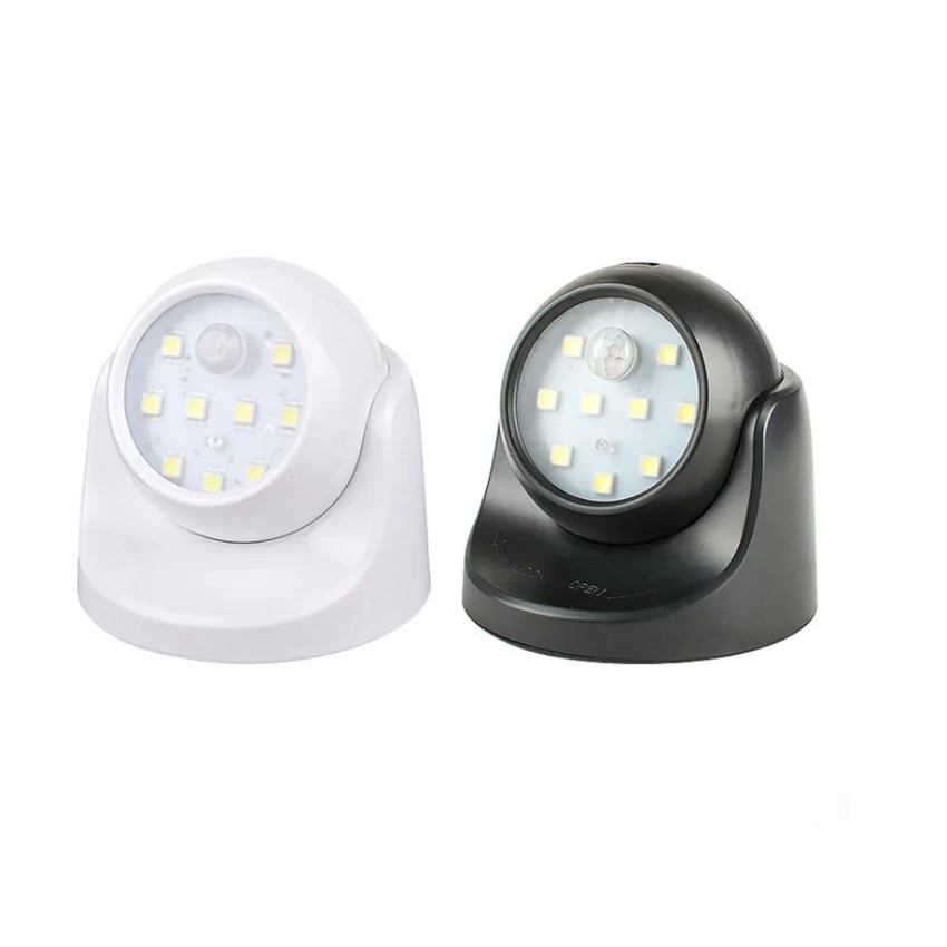 Wireless 9 LED Night Light Rotatable Motion Sensor Door Light Auto ON/OFF Bedroom Light For Wardrobe Closet Bedside Lighting