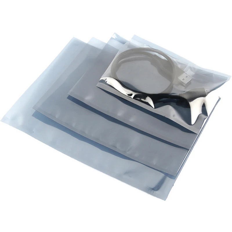 20cm  x 15 cm or  7.9 x 5.9 inch   Anti Static Shielding Bags ESD Anti-Static Pack Bag 50pcs/bag