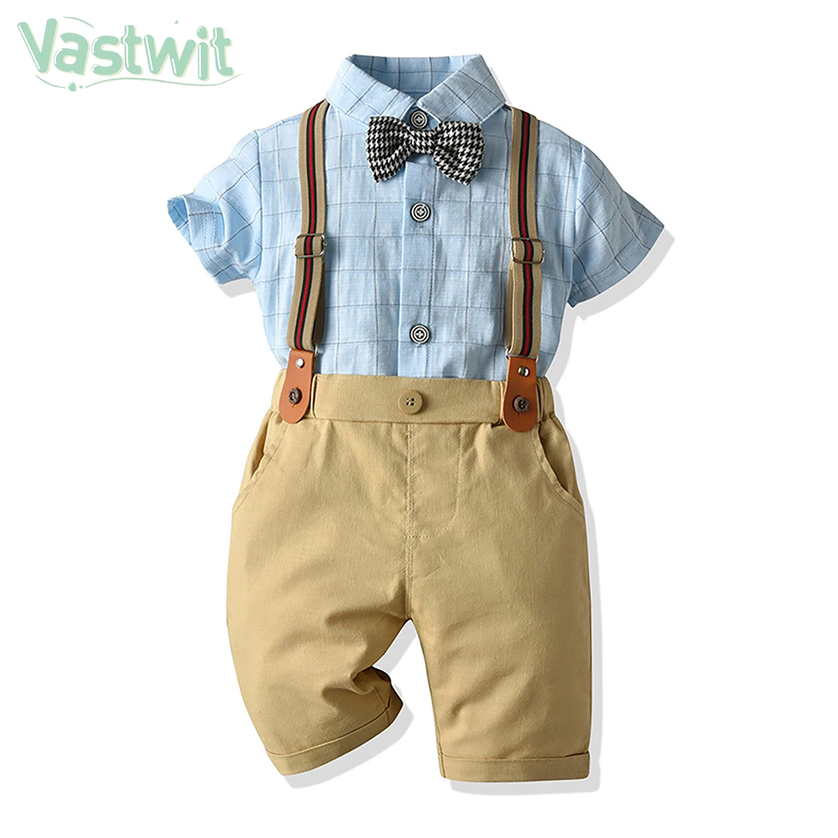 

2021 Kids Boys Gentleman Shirt+Suspenders Pants+Tie 3Pcs Boys Formal Suits Kids Birthday Wedding Party Dress Children Clothes