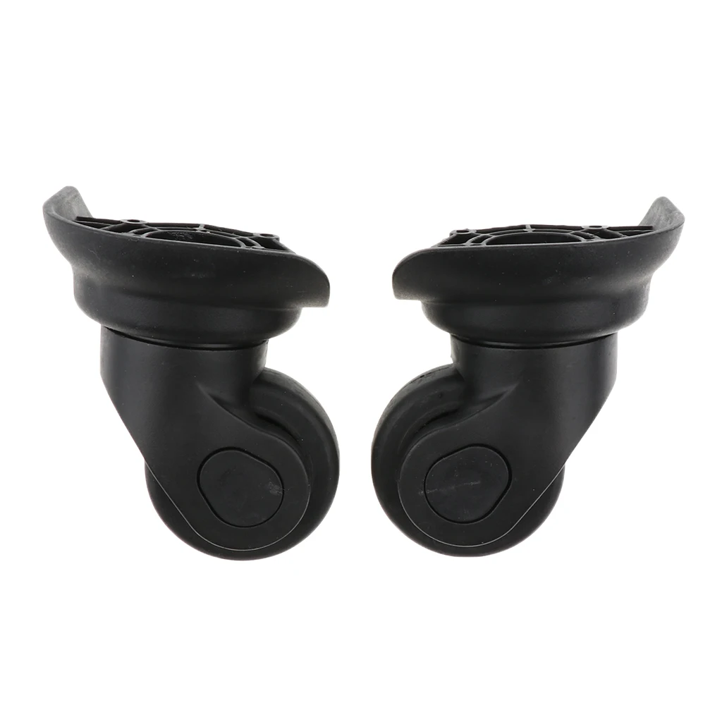 1 Set (2 Pcs) Suitcase Wheels Replacement Suitcase Fixed Spare Casters Black -Loading Bearing