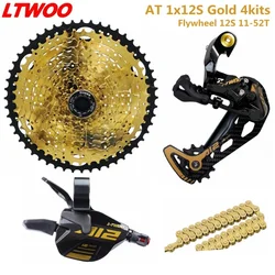 MTB Mountain Bike 12 Speed Groupset 12s 11-52T Cassette Shifter Rear Derailleur Shift Chain 12S Gold Group set For SRAM Shimano