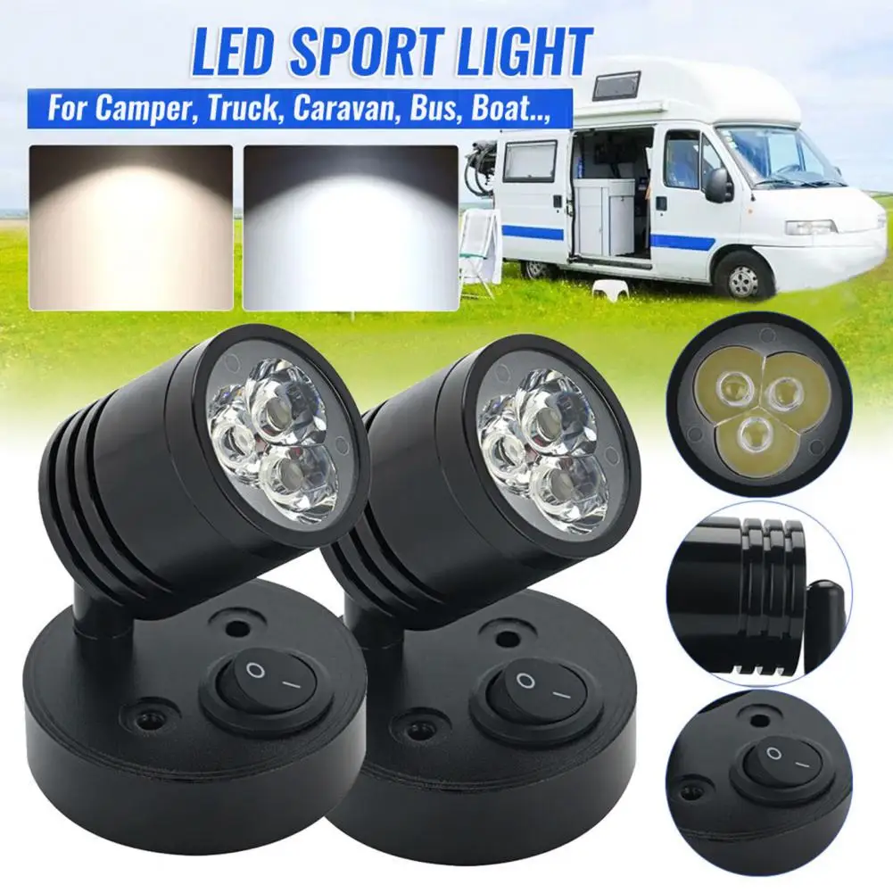 Aluminum  Great Battery Operated Wireless Spotlight White Light Interior Spot Light Anti-rust   for Motorhome