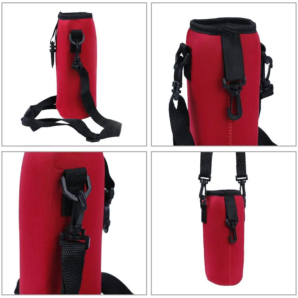 Outdoor Sports Water Bottle Thermal Holder Bag Scald-Proof Cases Cover Sleeve With Strap Suitable For 1 L Water Bottle