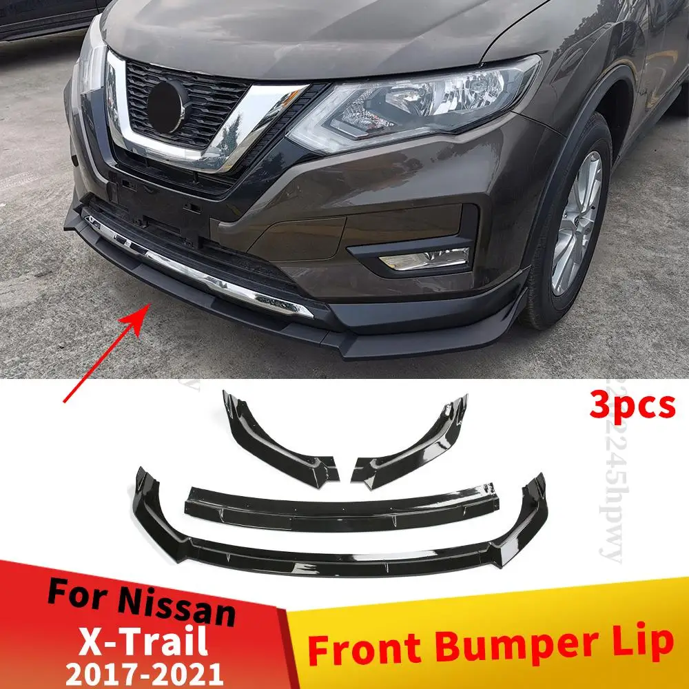 Front Bumper Lip Chin Protector Tuning Accessories Spoiler Body Kit Refit For Nissan X Trail X-Trail 2017 2018 2019 2020 2021