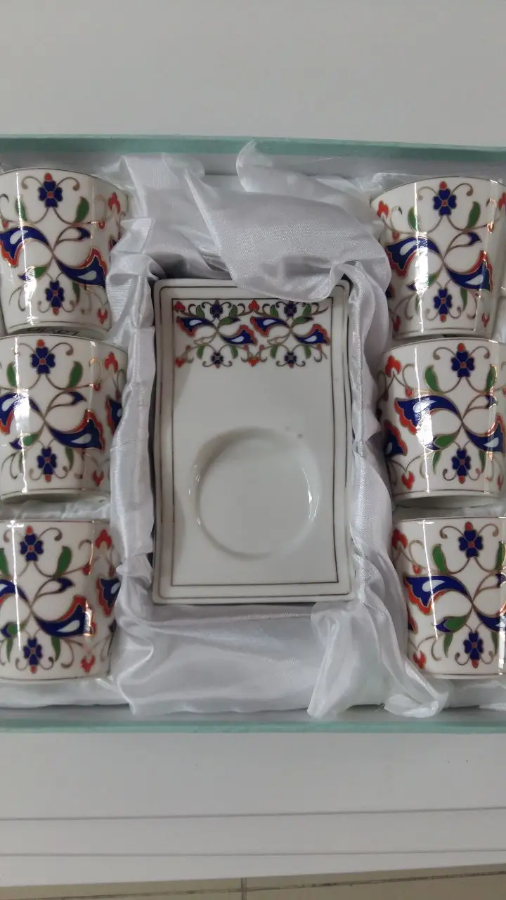 DOLBOVI OTTOMAN PATTERN PORCELAIN coffee FİNCAN TAKİMİ mug кружка coffee cup cup