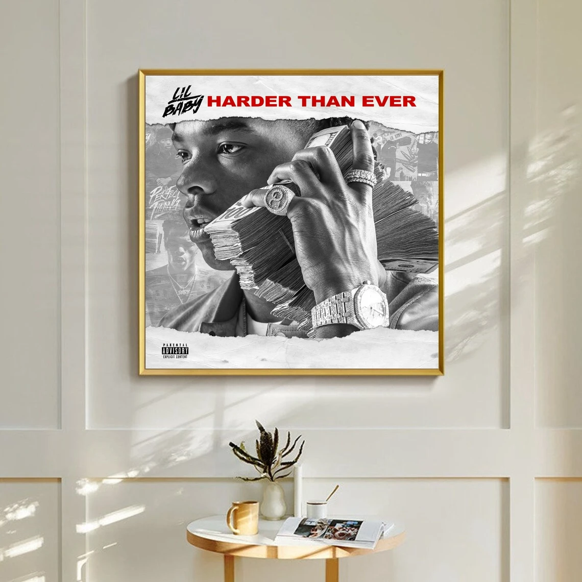 Lil Baby Harder Than Ever Music Album Poster Canvas Print Home Decoration Wall Painting ( No Frame )