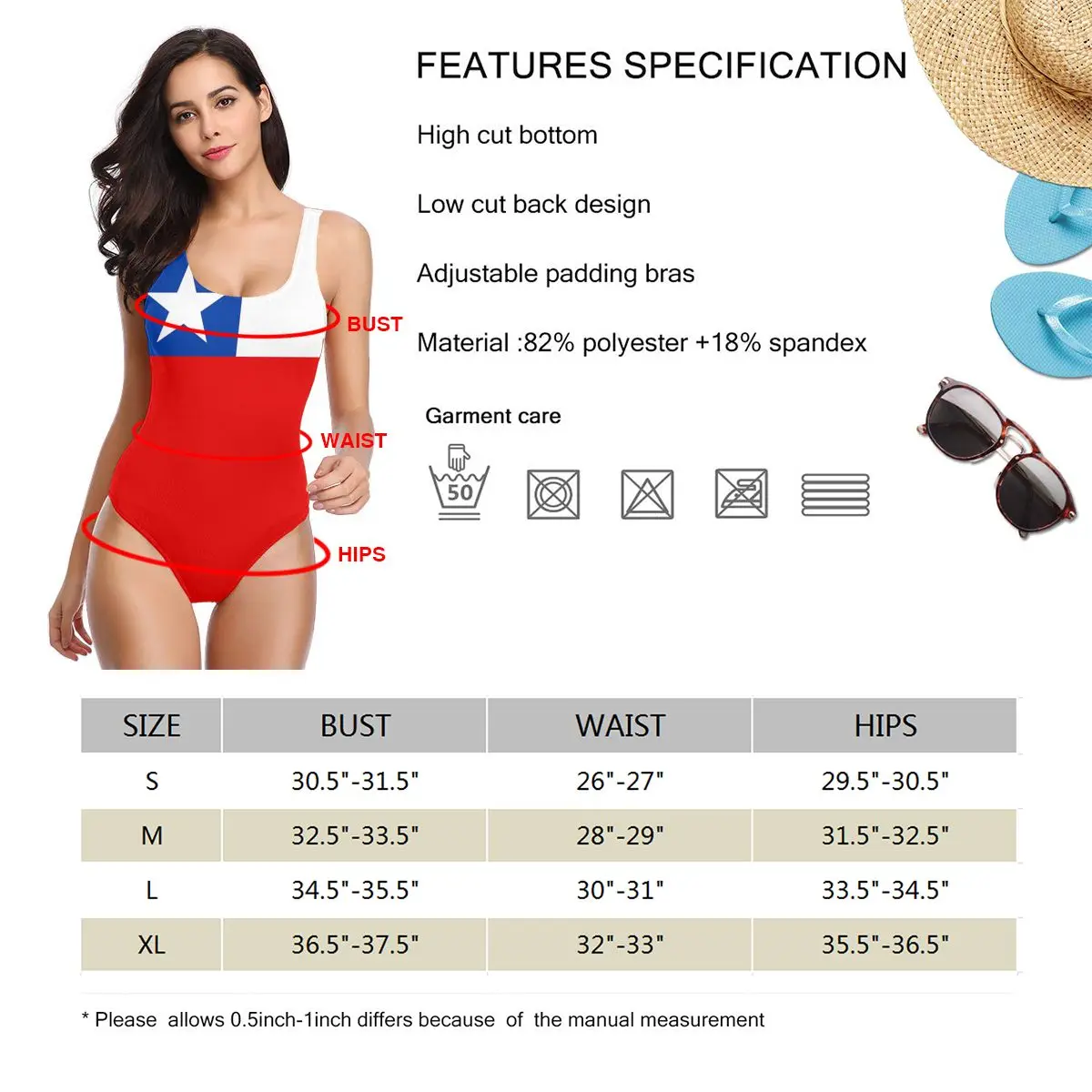 Flag Of Chile sexy Bikinis Women Swimsuit Low Waist quick drying Women surfing bathing suit SwimSuit M3