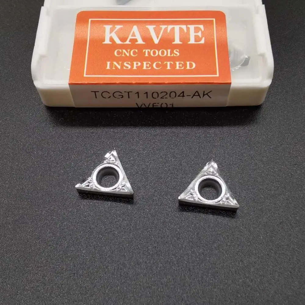 KAVTE TCGT เม็ดมีดเซาะร่องสามเหลี่ยม TCGT 090202   ทีซีจีที 090204   ทีซีจีที 110202   ทีซีจีที 110204   TCGT16T302 TCGT16T304 TCGT16T308 สําหรับอลูมิเนียม