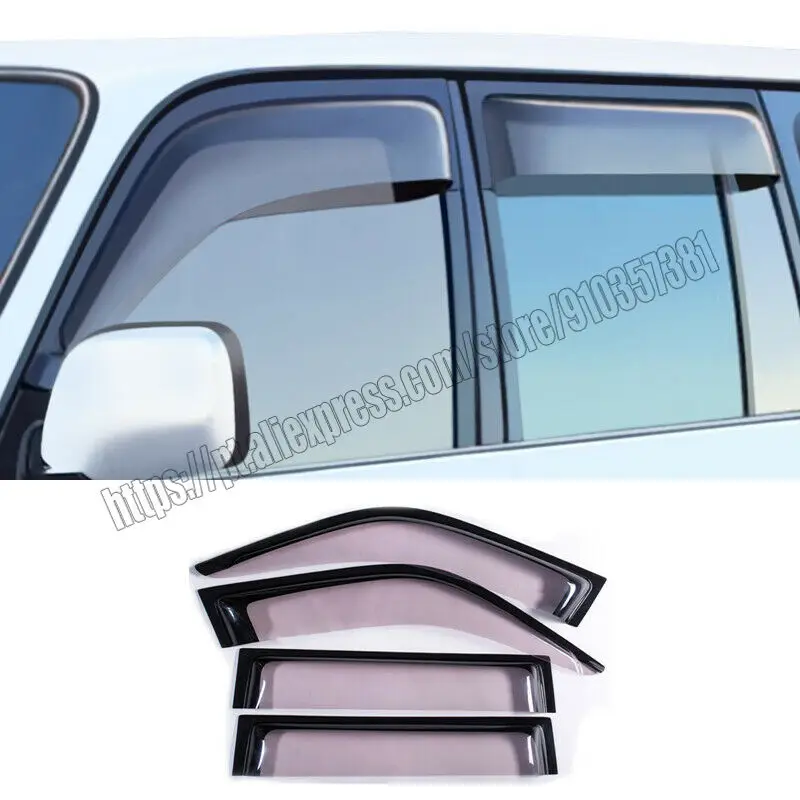 4pcs Window Visor Vent Shade Guard Door Visor For Toyota Land Cruiser LC80 4500 FJ80 1991-1997