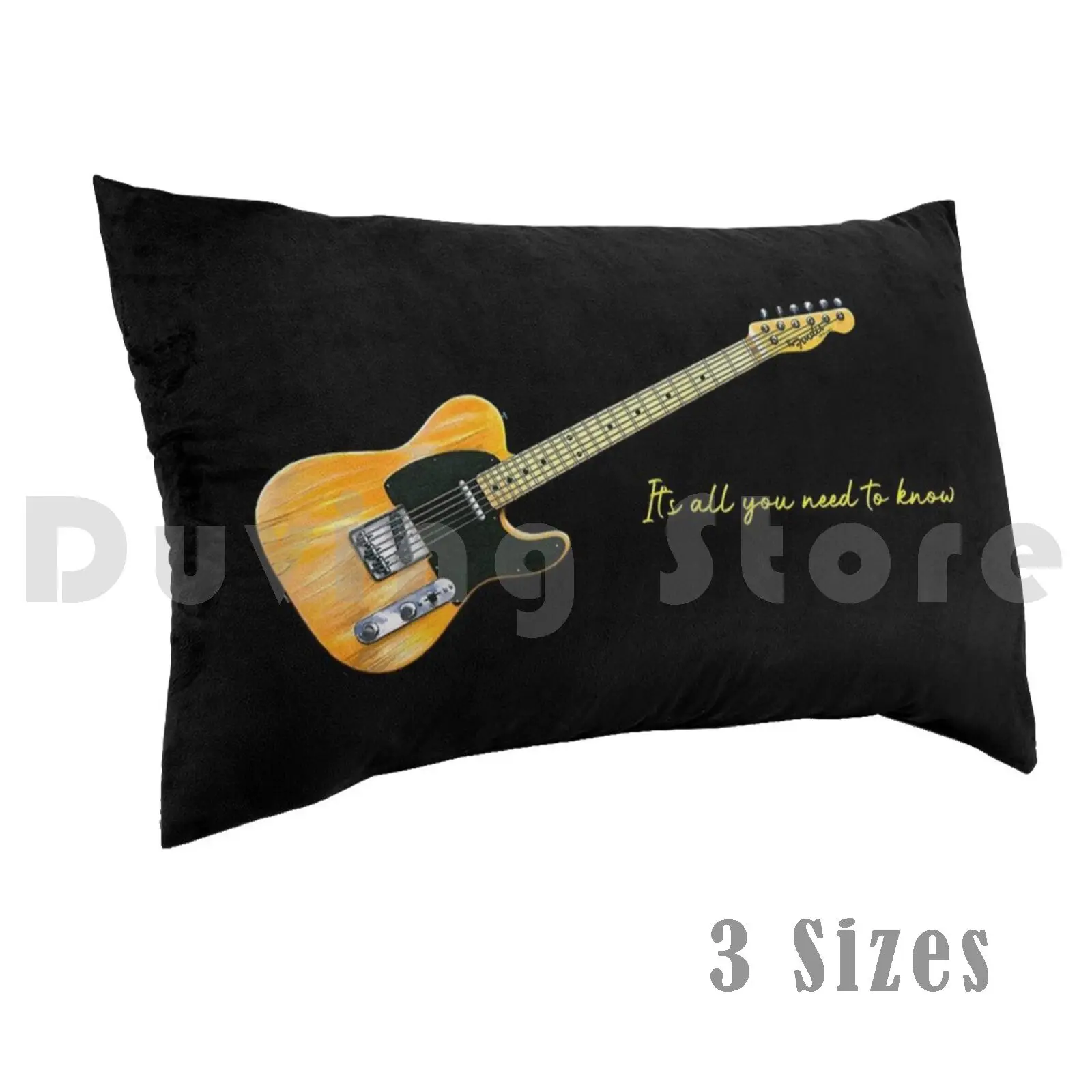 Springsteen Guitar. All You Need To Know. Wallsoffameaust Pillow Case Printed 50x75