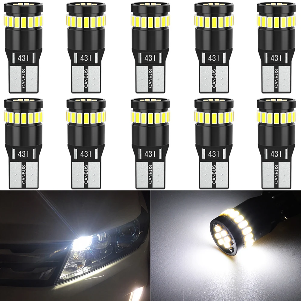 10x W5W LED T10 LED Interior Car Lights For Mitsubishi Outlander Lancer 10 9 Galant ASX Pajero Sport L200 Colt leds for auto 12V