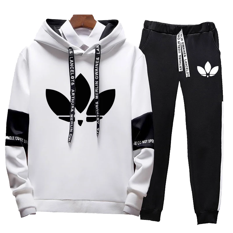 2021 Autumn Hot Sale Brand Tracksuit Hooded Pullover and Sweatpants Classic Men/Women Daily Casual Sports Fashion Jogging Suit