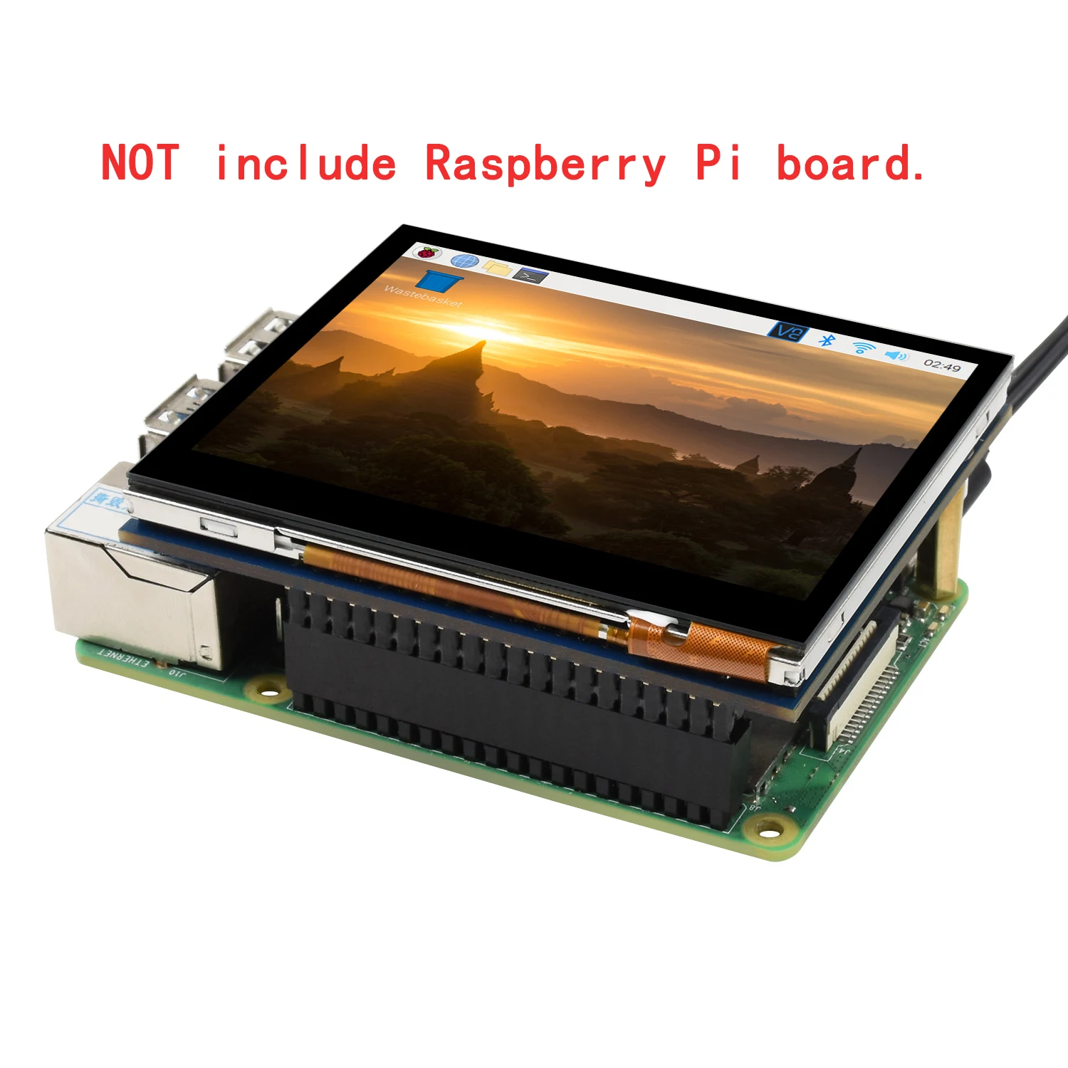 3.5inch Touch Screen Expansion Board LCD Display Module HAT for PI5 RPI Raspberry Pi 0 Zero 2 W 2W 3B Plus 4 Model B 5 Extension