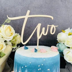 Two Cake Topper 2nd First Birthday Party Two Years Old Baby Shower Girl Boy Couples And Marriage Anniversary Decoration