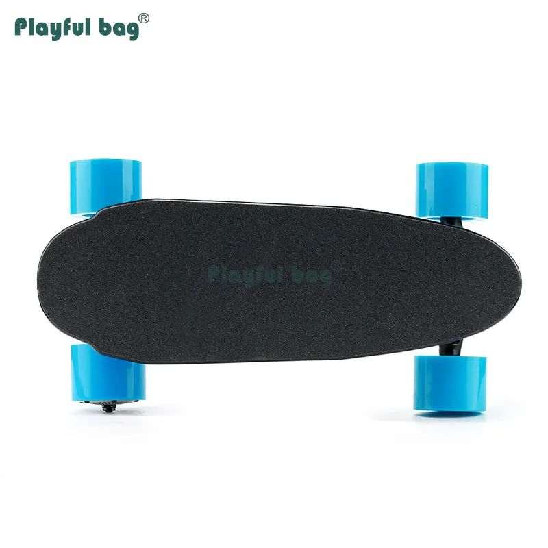 Skateboard con control remoto inteligente, bolsa juguetona, Mini Tabla de pescado, monopatín eléctrico de una sola rueda, cuatro ruedas, AMA87