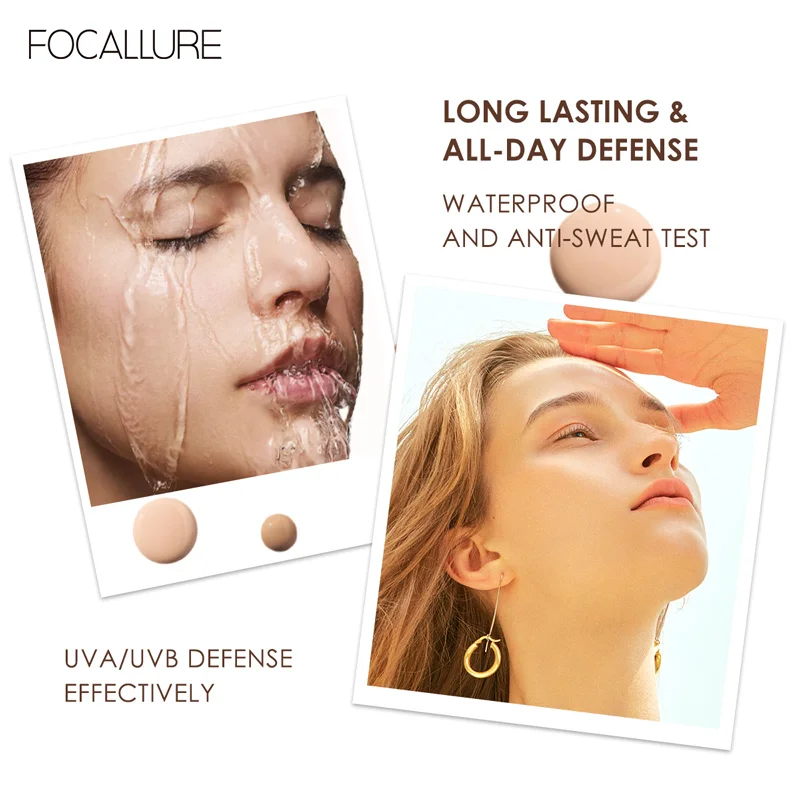 FOCALLURE Wholesale Makeup Liquid Foundation Professional Face Matte Finish Base Make Up Concealer Waterproof Natural Cosmetic