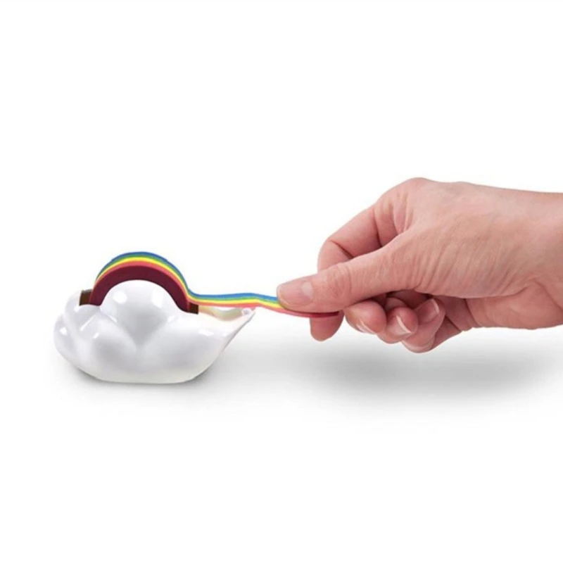 2021 Nieuwe Leuke Regenboog Tape Cloud Dispenser Rolhouder Herbruikbare Decoratieve Voor Studenten