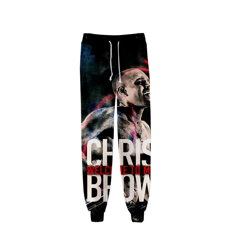 Breezy Chris Brown Sweat Pants 3D Joggers Pants Trousers Men/Women High Street Hip Hop Pantalon Homme Sweatpants