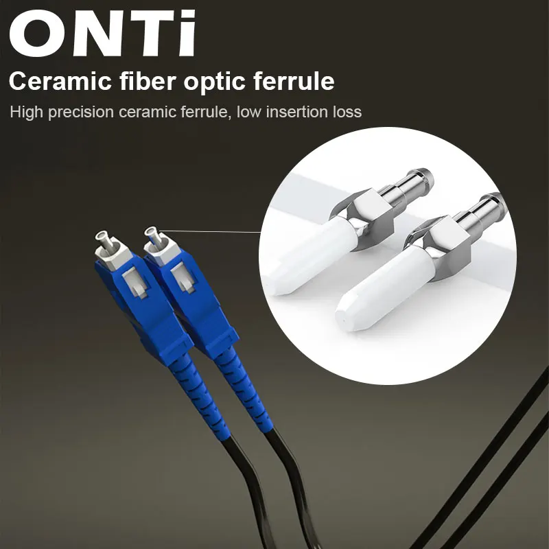 ONTi SC UPC to SC UPC Fiber Optic Drop Cable Single Mode Simplex 2.0mm Outdoor Fiber Optic Patch Cord Optical Patch Cable