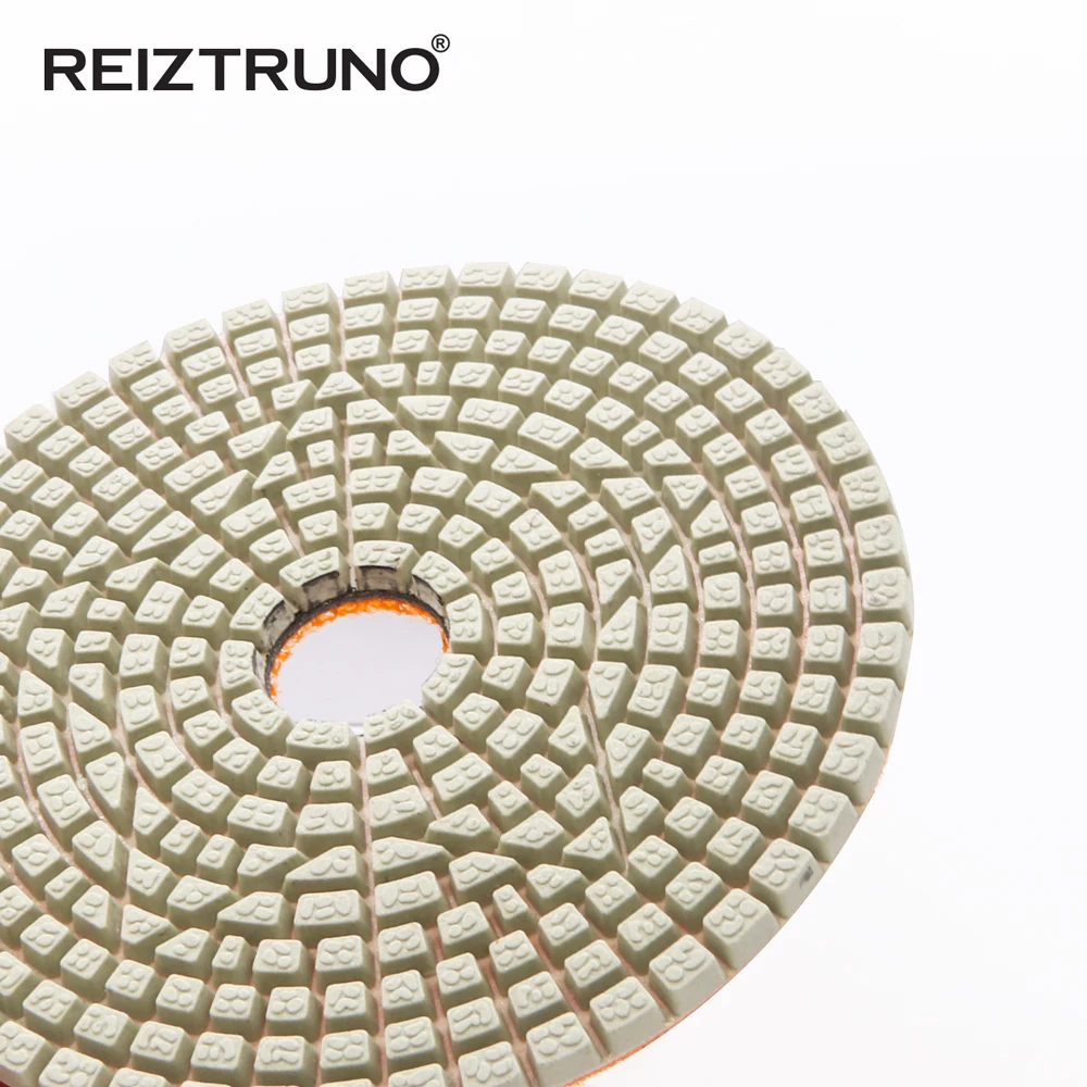 Reiztruno 3ขั้นตอนแผ่นขัดสำหรับขัดหินอ่อนหินแกรนิตอื่นๆหินธรรมชาติ4นิ้ว100มม.เครื่องมือขัด,แห้งหรือใช้เปียก