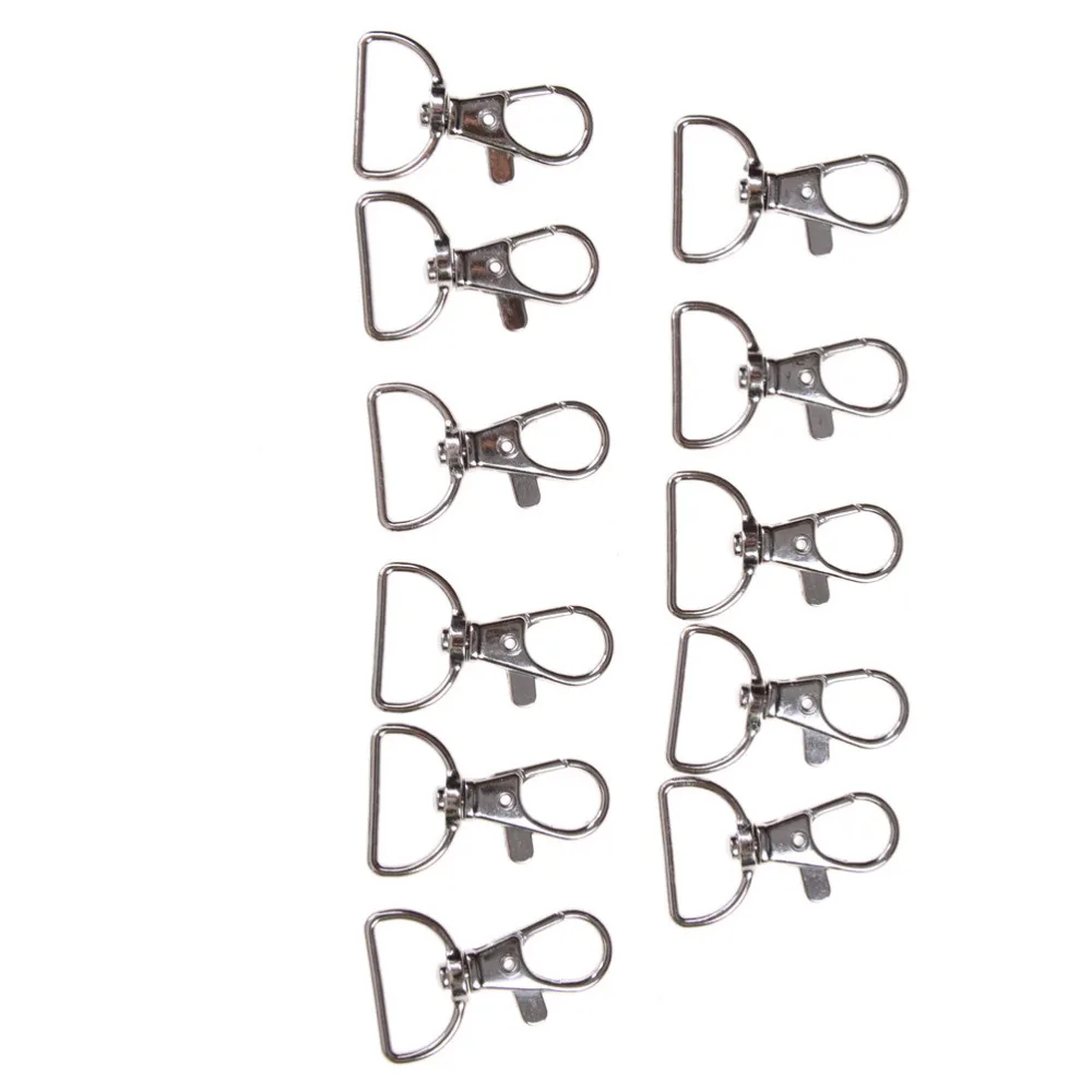 10pcs/set Zinc Alloy Swivel Trigger Lobster Clasp Snap Hook Key Chain Ring Lanyard DIY Craft Outdoor Backpack Bag Parts