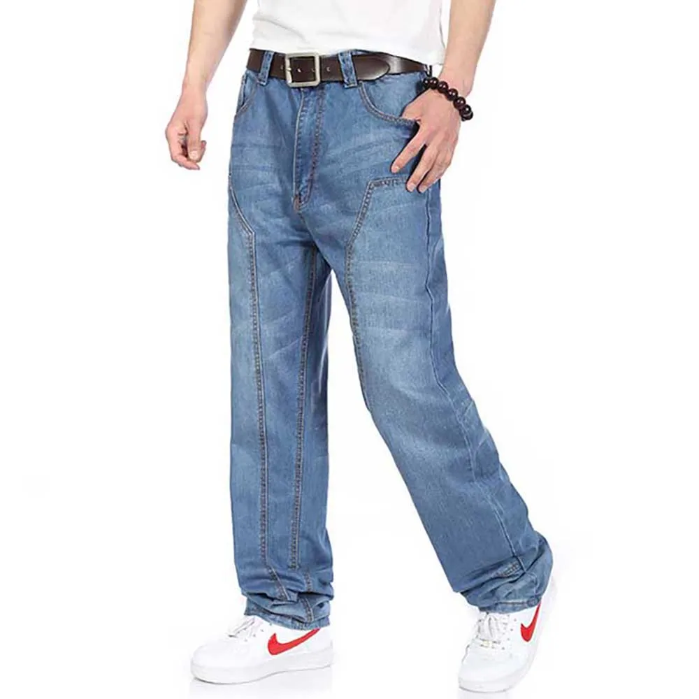 

New Fashion Baggy Jeans Men's Pants Spliced High Quality Denim Skateboard Torusers Streetwear Clothes