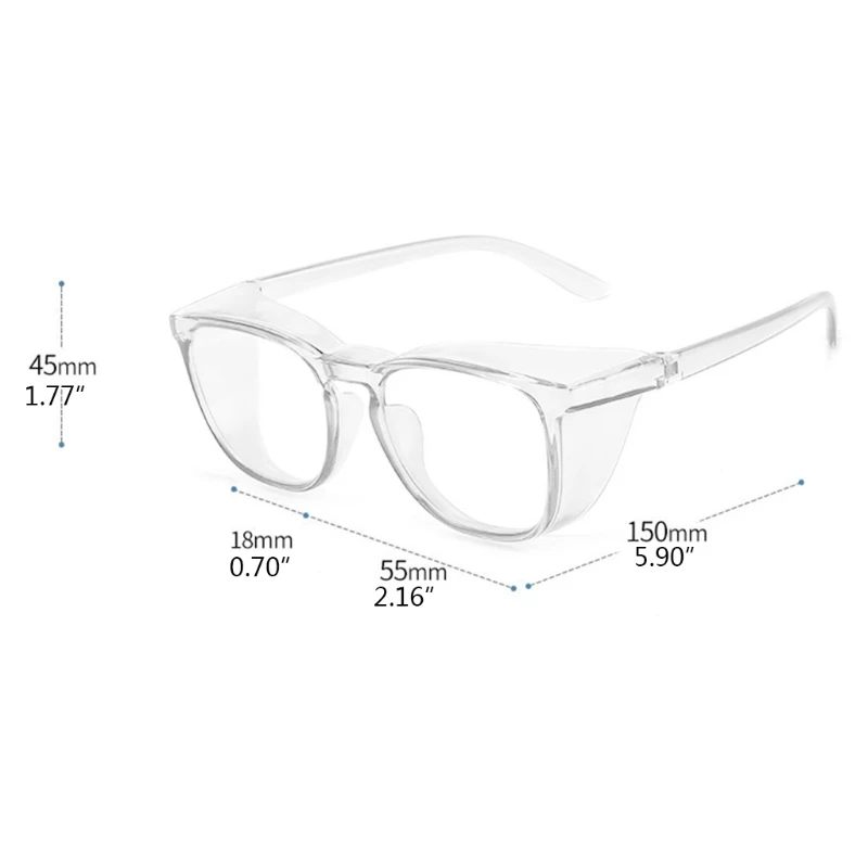 Vented Safety Goggles Clear Eye Protection Anti Fog Glasses Protective Anti Dust Eyewear Lab Workplace Outdoor Riding